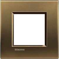 Рамка BTicino Legrand 2 мод LivingLight прямоугольная Бронза  картинка